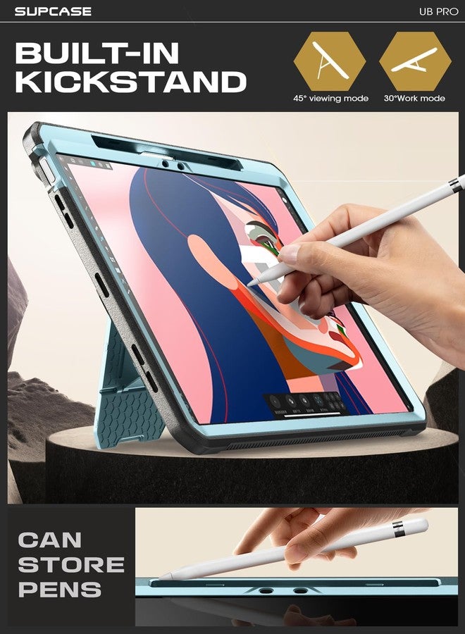 SUPCASE for iPad Air 13 Inch Case M3/M2 (2025/2024) with Pencil Holder (Unicorn Beetle Pro), [Built-in Screen Protector & Stand] [Military-Grade Protection] Rugged Cover for iPad Air 13 Inch, Arctic - Image 3